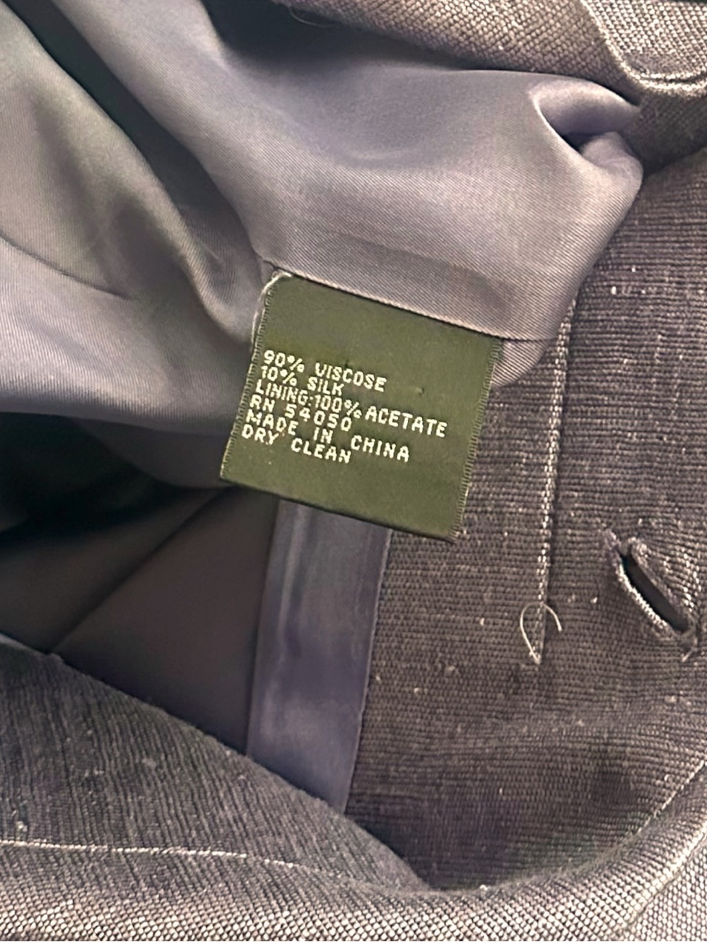 Albert Nipon Size 16 Purple Silk Blend Ruffle Front Evening Blazer Jacket - Picture 6 of 7